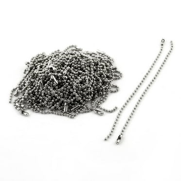 uxcell 8pcs Stainless Steel Clasp Ball Chain Keychain Silver Tone 2mm Dia 50cm Length uxcell 8pcs Stainless Steel Clasp Ball Chain Keychain Silver Tone 2mm Dia 50cm Length
